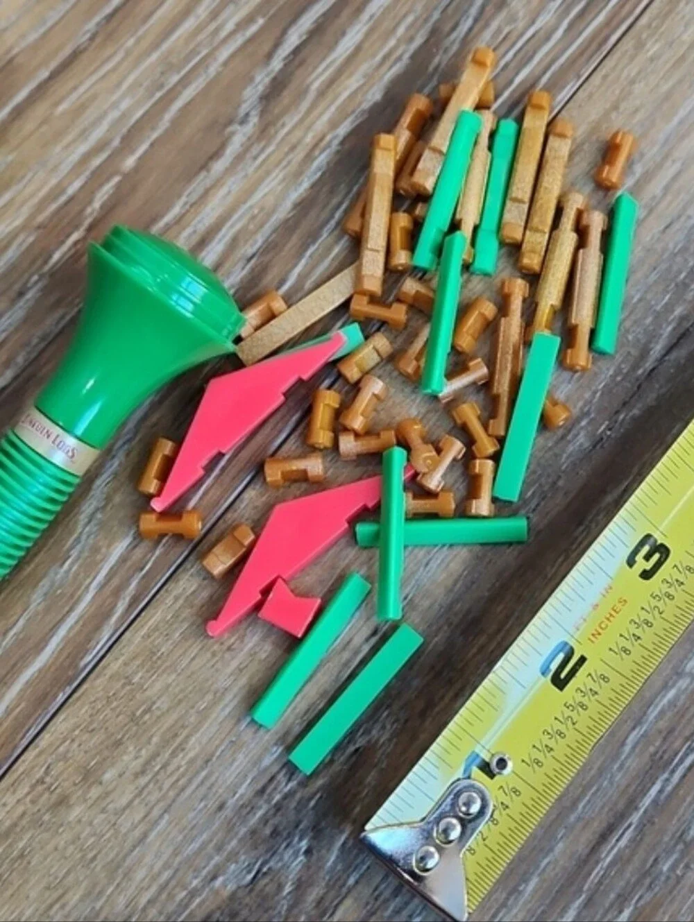 Lincoln Logs Cabin Writing Pen Red Green Brown